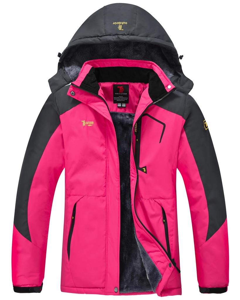 YSENTO Winter Jacket with Fleece Stand and Detachable and Warm for and Motorcycle Perfect for Fall and Size 01 M Women's Lining, Collar, Hood,