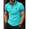 Summer Men's Short-Sleeved Polo 3D Print Shirt - Breathable Lightweight Casual Simple and Versatile Men's Clothing