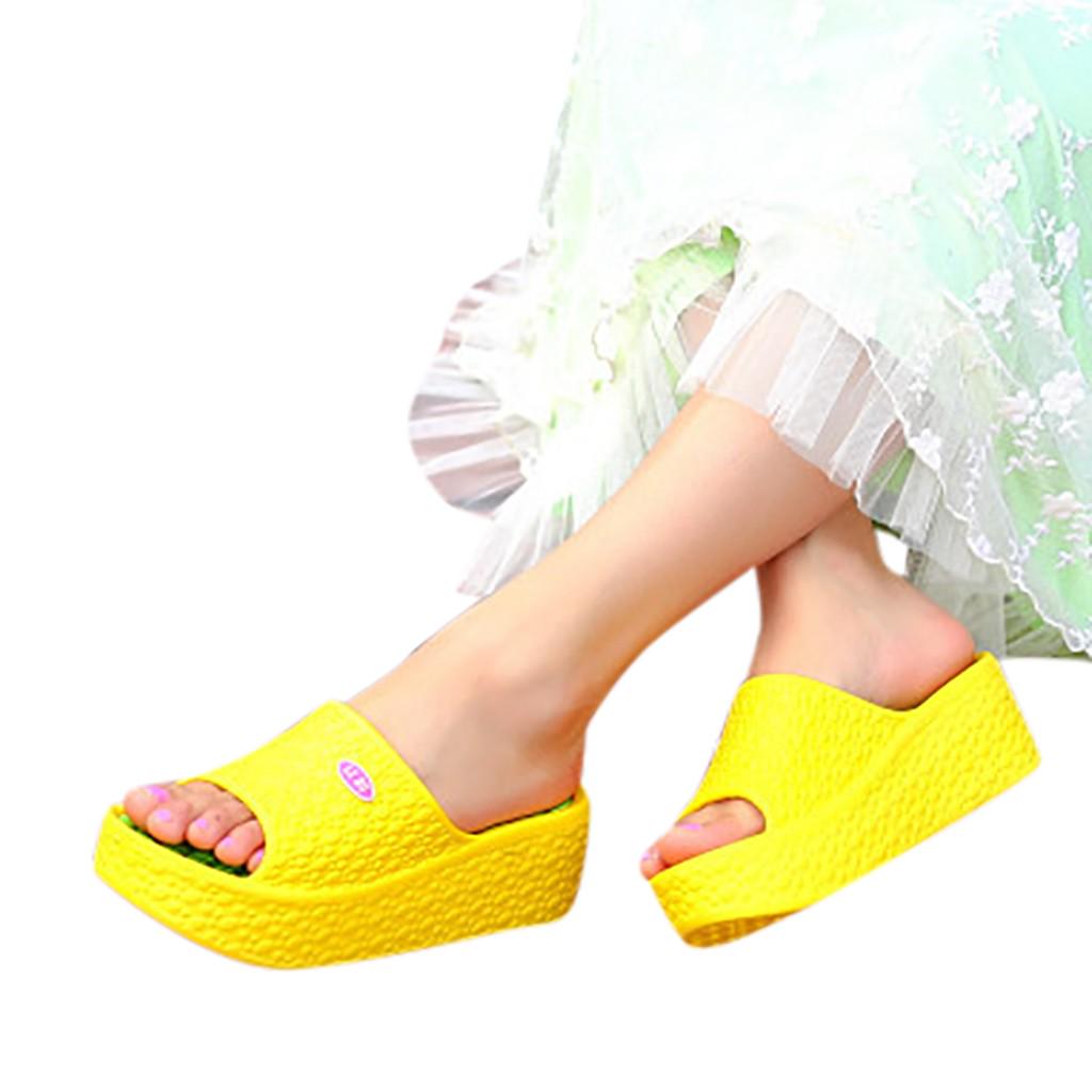 Thick Soles Fashion Women Summer Sandals Platform Shoes Beach Hole Slippers Wide Width Women Sexy Slippers For Women Lingerie