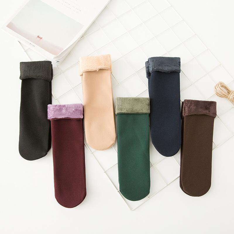 Ultra Soft Hot Snow Socks Men Women's Autumn And Winter Warm Velvet Solid Casual Ultra Soft Hot Snow Socks Men Women's Autumn And Winter Warm Velvet Solid Casual