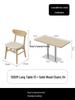 Wall-Mounted Sofa & Table Set for Milk Tea Shop with Natural Wood Style