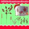 Artificial Red Berries Stems, Berry Picked Holly Berries For Christmas Tree Christmas Wreath Decoration Flower Arrangement, Halloween Festiva