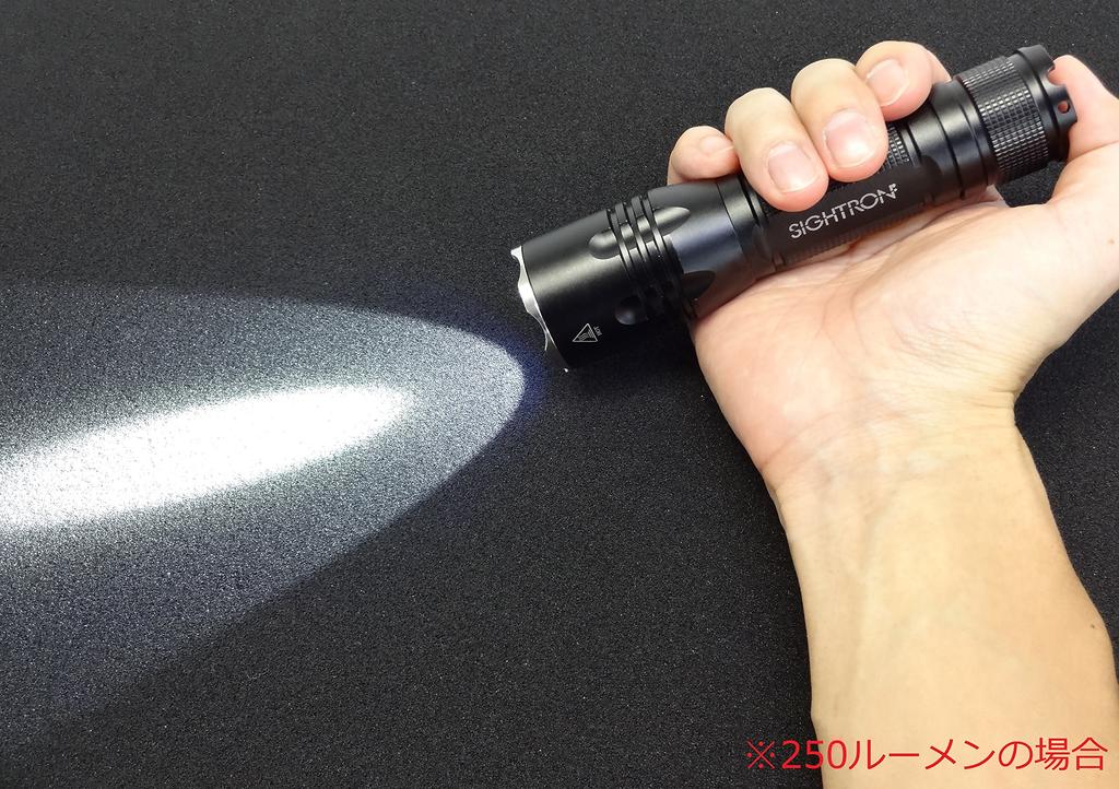 SIGHTRON LED Light EX250FL 250 Lumens Waterproof SOS Mode Flashing Mode BT1005 Bright-Tech