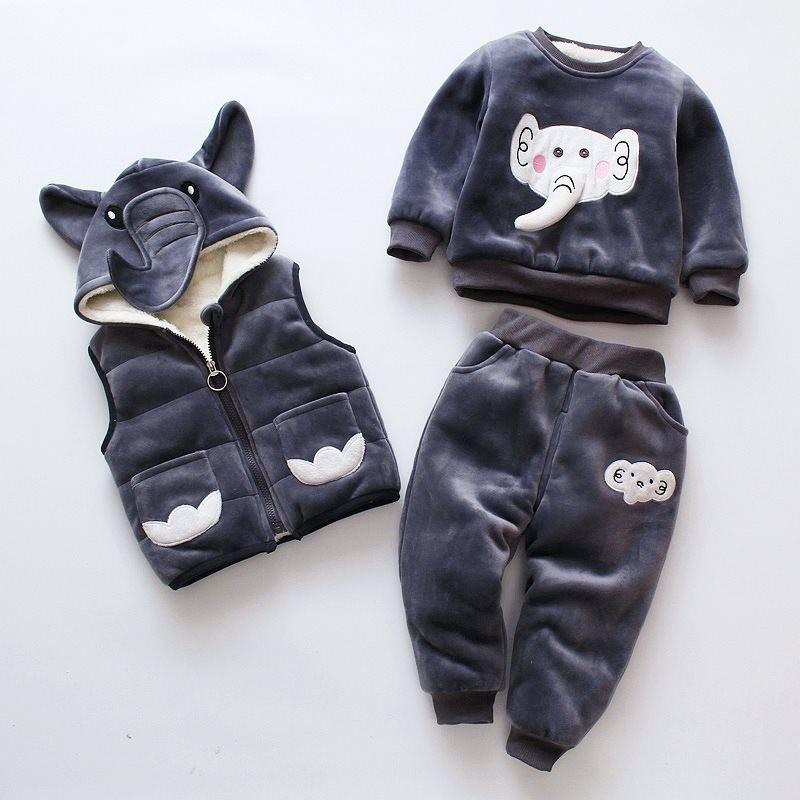 Morbido e Accogliente Set di Abbigliamento Invernale per Bambini Piccoli e Toddler Età 1-3 Anni