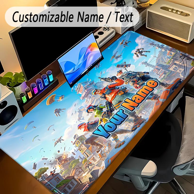 Large Mouse PadFortnite Custom Name Text Personalized Desk Mat Non Slip Gaming Pad