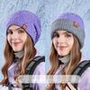 Winter Warm Hat Women's Big Head Hat Outdoor Coldproof Ear Protection Knitted Wool Hat