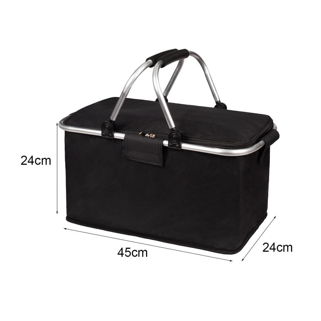 Large Capacity Foldable Insulated Shopping Bag - Portable and Cold-Keeping for BBQs and Picnics