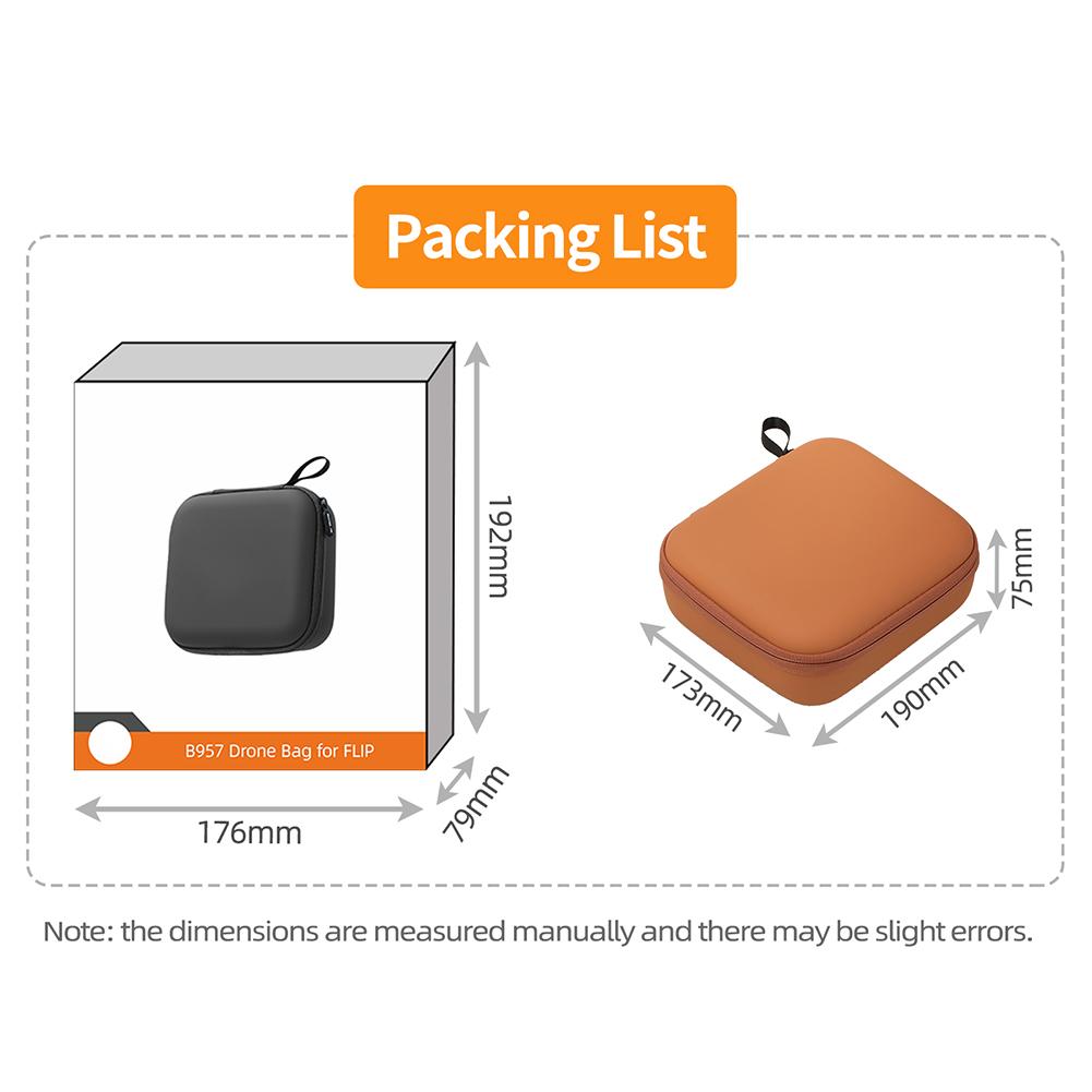 For DJI Flip Console Travel Carrying Pouch Shockproof Carrying Bag Anti-scratch Anti-Fall Double Electric Single-machine Bag