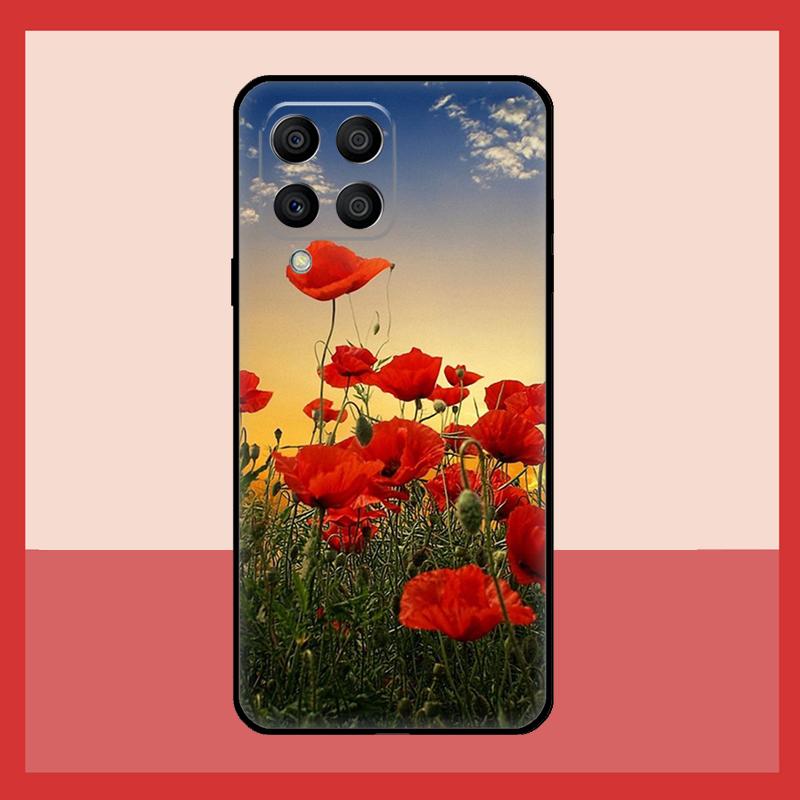 

Poppy Flower Bloom Case For Samsung Galaxy M56 M12 M06 M32 M52 M35 M55 M15 M11 M13 M14 M16 M36 M31 M53 M34 M54 Samsung M35