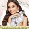 WTEMPO Disco Style Makeup Bag for Women Disco Party Favors Portable Silvery Zipper Cosmetic Bag Bachelorette Bridal Soft Bag