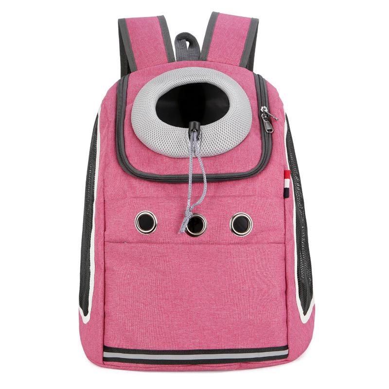 Breathable Pet Backpack for Cats & Dogs - Portable Double Shoulder Travel Bag