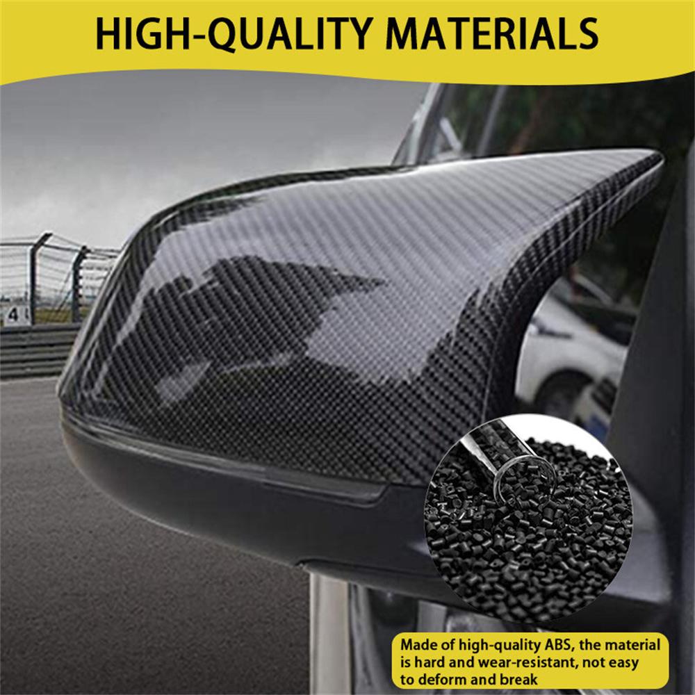 2X Carbon Fiber M Mirror Covers For BMW X3 X5 X6 F25 F15 F16