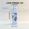 1PC Vintage Blue Beetle Car Retro Pattern 750ml Color Plastic Sports Water Bottle Leakproof Flip Straw Lid Suitable for Sports Office Home Use