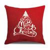 New Red and White Christmas Pillowcase Homewares Cartoon Elk Linen Sofa Pillowcase