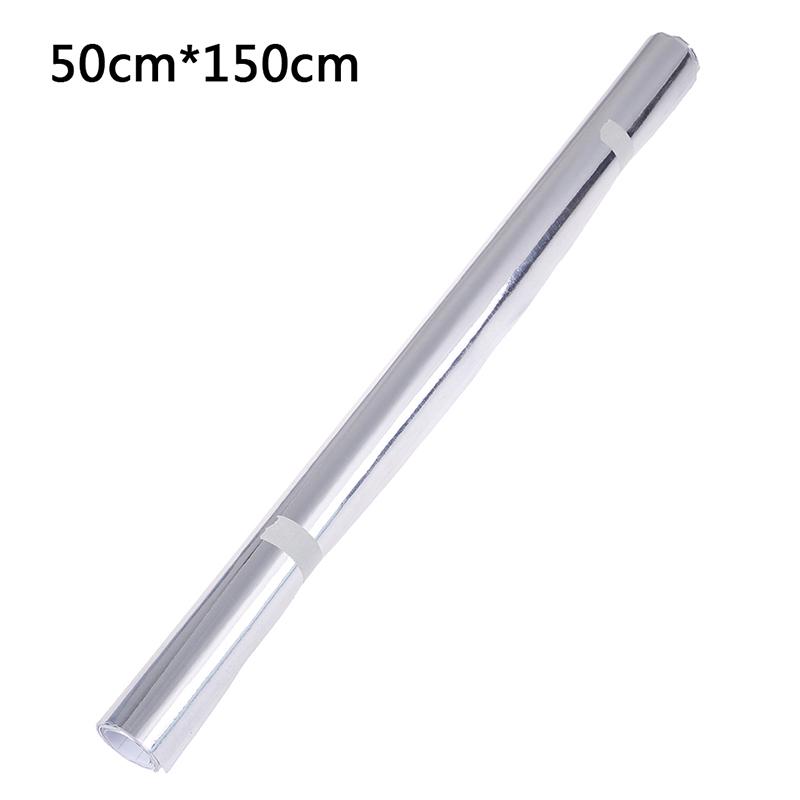 Car Silver Glossy Mirror Stretchable Chrome Vinyl Wrap Decal Film Stickers