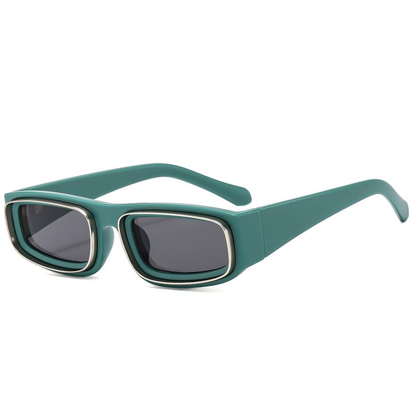 SHAUNA Fashion Rectangle Sunglasses Women Vintage Yellow Orange Eyewear Men Shades UV400