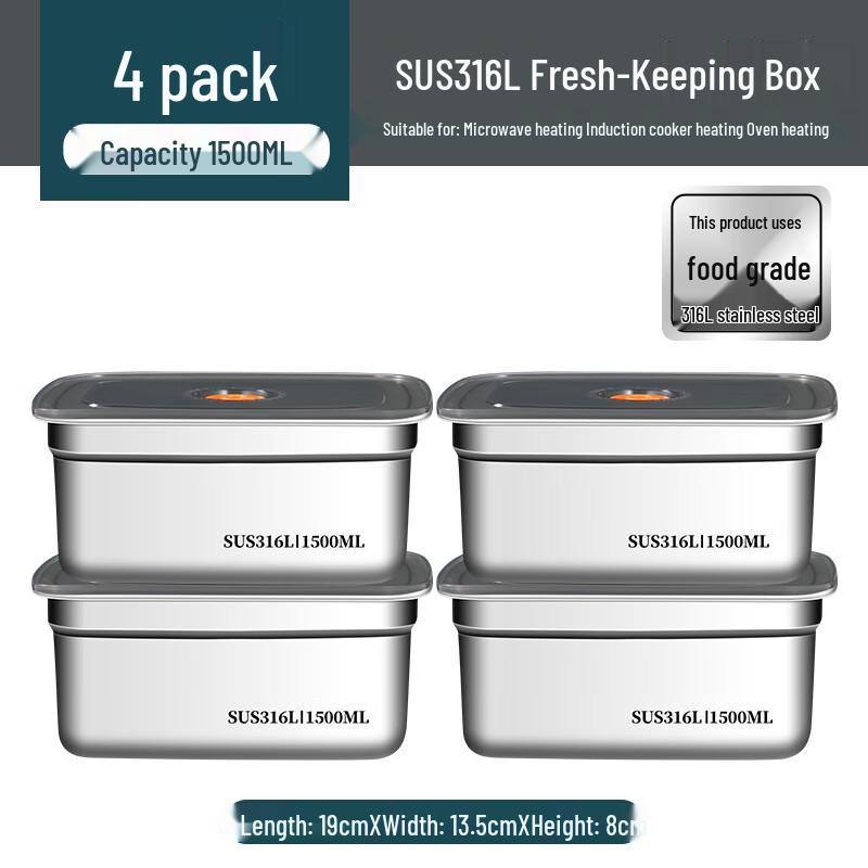 316 Stainless Steel Refrigerator Food Storage Container