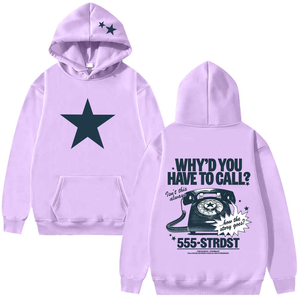 Freya Skye Wyhtc Hoodie Vintage Cartoon Print Hoodies Women Men Casual Long Sleeve Hooded Sweatshirts High Street Y2K Streetwear