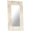Bianco Specchio 80x50 cm Legno di Mango Massiccio
