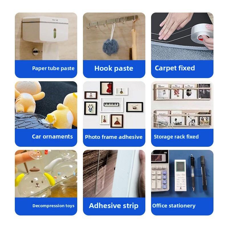 1/2/3PCS Secretless acrylic double-sided adhesive high-viscosity nano tape waterproof transparent tape strongly fixed wall car