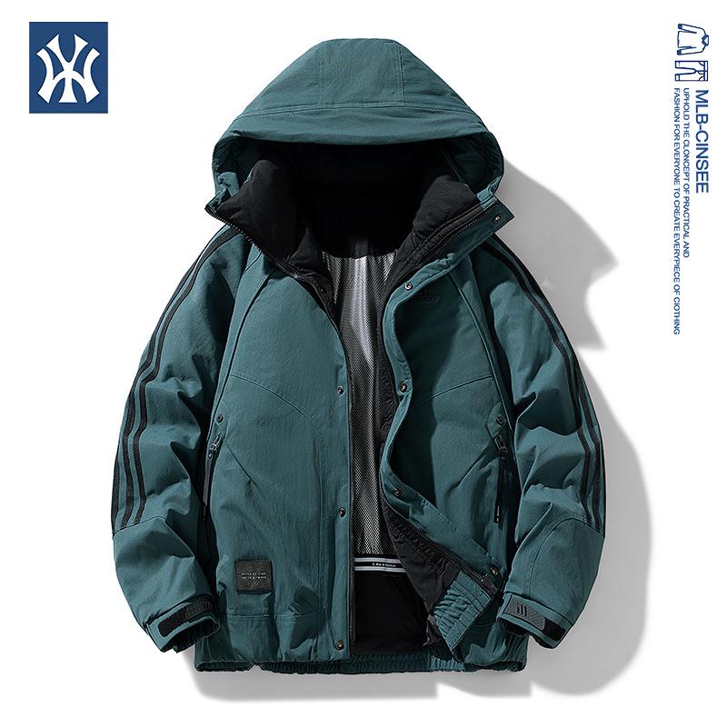 

Минималистичная мужская куртка из белого утиного пуха MLB & NY 2025 - Универсальное, теплое зимнее пальто XL