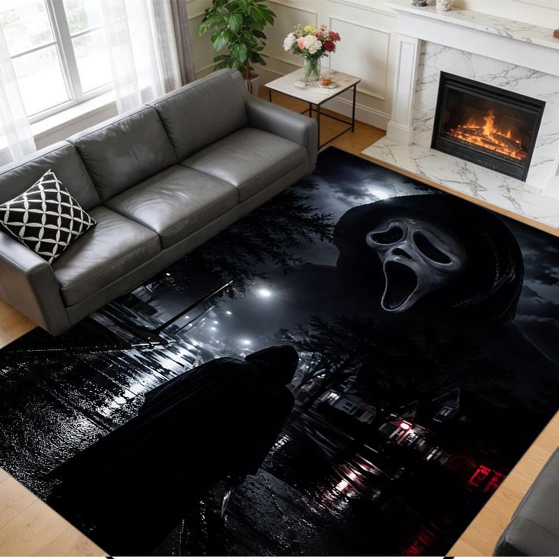 Crystal Velvet Rug Soft Non Slip Indoor Floor Mat Home DecorScream Ghostface