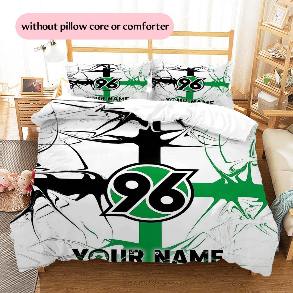 Individueller Name Hannover2 Muster Bettwäsche Steppdecke Set Heimdekoration Geschenk (1 Bettbezug + 2 Kissenbezüge (ohne Füllung))