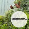 Exquisites Handmade Iron Bird Sculpture Iron Hummingbird Lawn Ornament for Porches Deck Or Backyard Accent