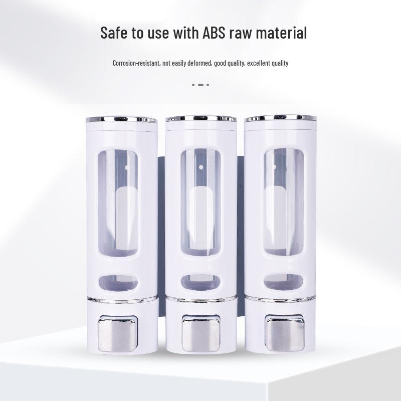 Wall-Mounted ABS Manual Soap & Hand Sanitizer Dispenser for Kitchen & Hotel