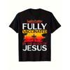 Fully Vaccinated by the Blood of Jesus Graphic T-Shirt Christian Religious Tee Soft - Men's Summer Cotton Graphic Tee