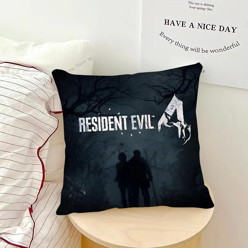 Resident Evil 4 Game Pillow Case Fashion Square Pillowcase Bedroom Sofa Room Ins Decoration Leisure Cushion Cover 40x40
