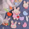17 Pcs Rabbits Embroidered Patches Iron on Patches Heart Repair Patches Sewing on Applique Patches for Clothes Bag