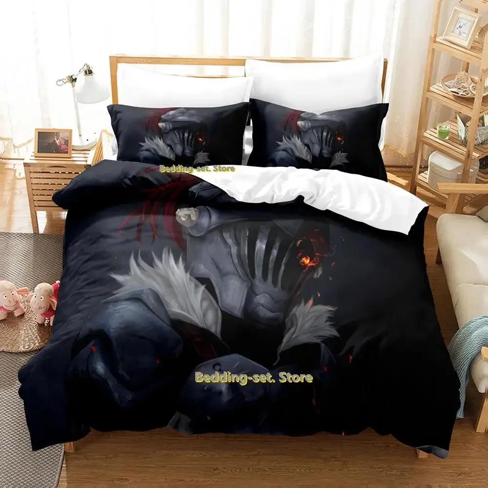 Goblin Slayer Bedding Set Single Twin Full Queen King Size Bed Set Adult Kid Bedroom Duvetcover Sets Anime Parure De Lit Bed