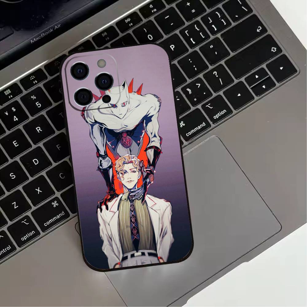 

K-Kira Yoshikage Phone Case For iPhone 17,16,15,14,13,12,11 Plus,Pro Max,XS,Soft Silicone Black Cover iPhoneXSMAX
