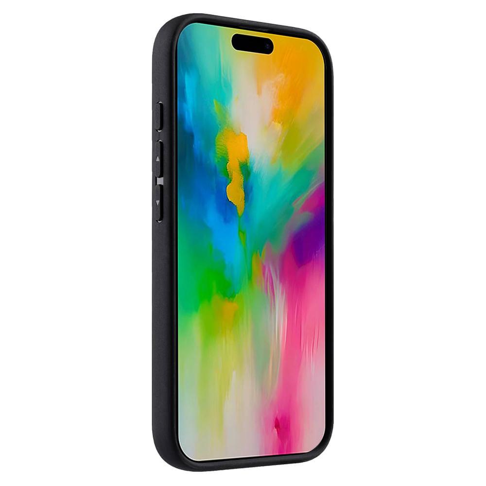 MELKCO Custodia per iPhone 16 Pro Rivestita in Vera Pelle Bovina Copertura per Telefono in PC