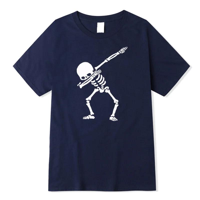 Unisexs High Quality Cotton Blend Funny Skull Design Print Summer Loose Oneck Unisex Tshirt Short Sleeve Tshirt Male Tee Tops