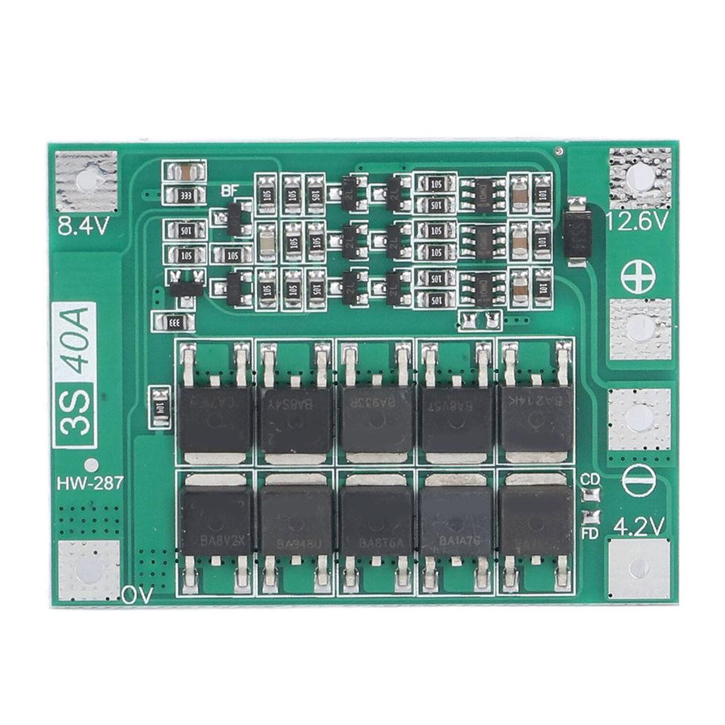 3S 40A Battery  Board 18650 Lithium Cell Balanced Charging Module 12.6V‑13.6V