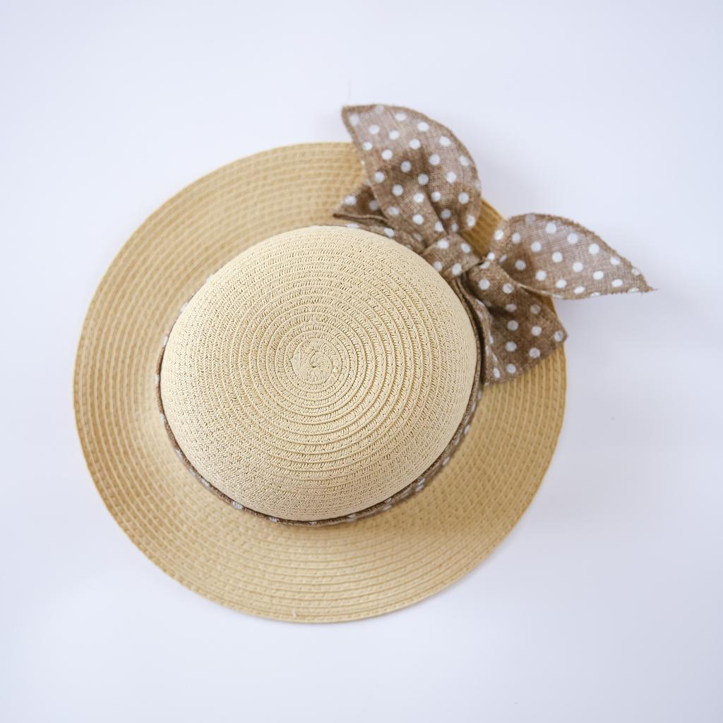 Connectyle Little Girls Straw Hat With Cute Bowknot String Summer Beach Sun Protection Outdoor Sports And Traveling Hat