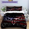 3pcs American Eagle Flag Art Bedding Set, Includes One Quilt Cover and Two Pillowcases, Bedroom and Guest Room Decoration. T7230178