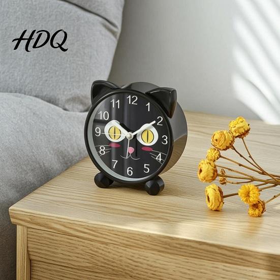 Toddler Alarm Clock Cartoon Animal for Students Non-Ticking Quiet Movement Students Clock Battery Operated Desk Home Bedroom Childrens