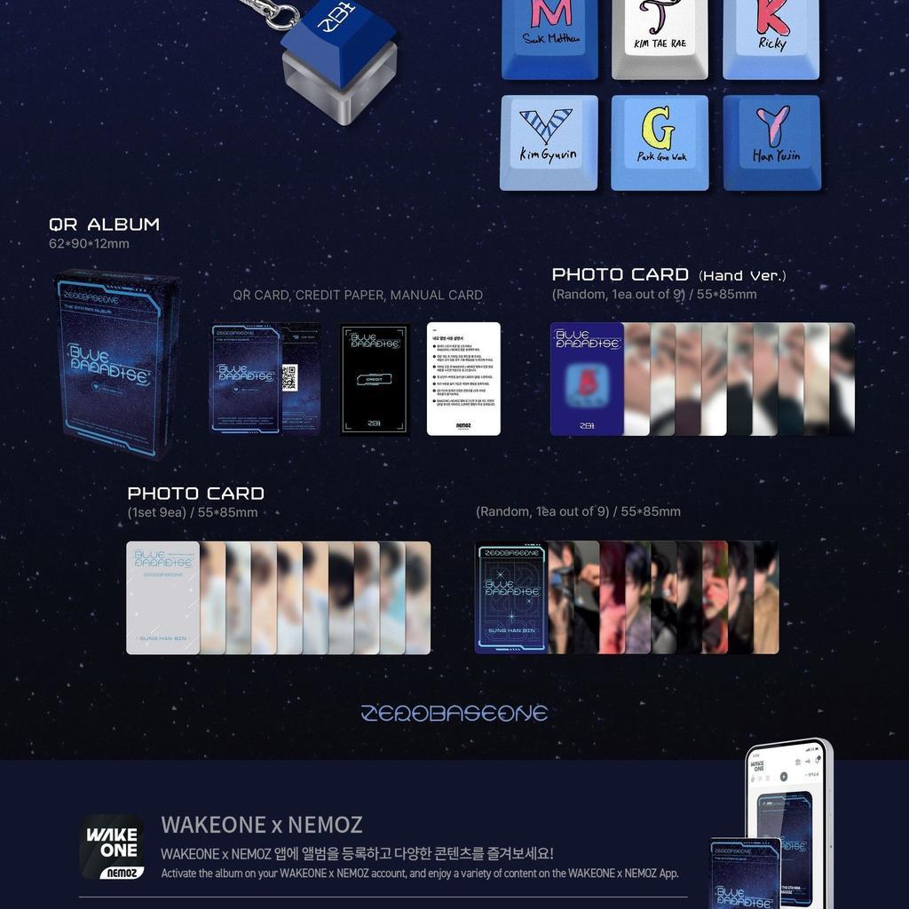 [Ready Stock] Zerobaseone - 5th Mini Album [Blue Paradise] (Key Cap Ver.)