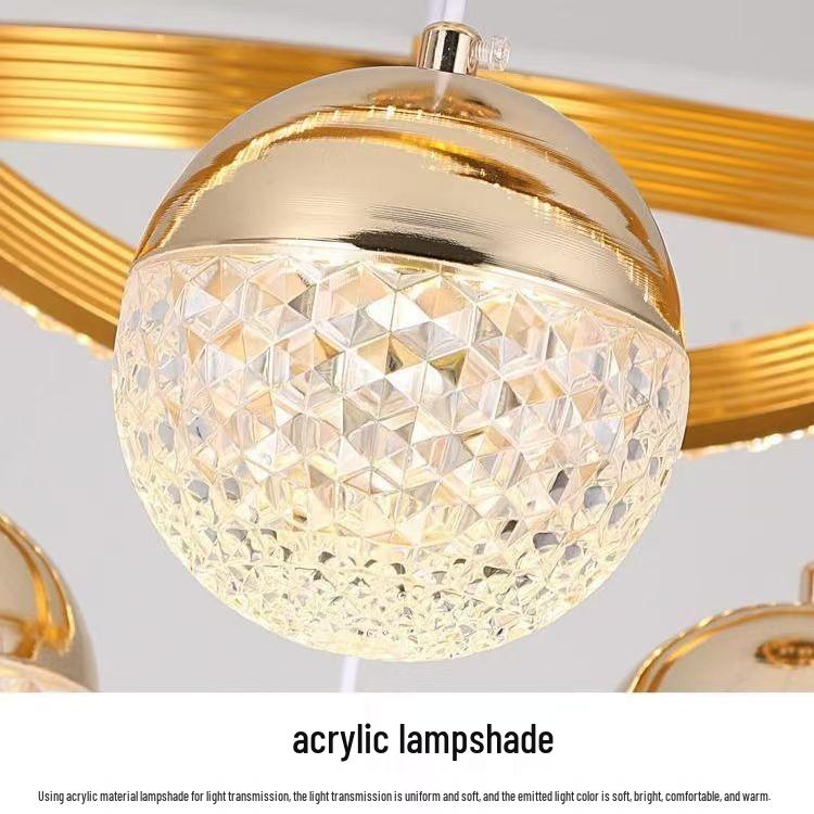 Nordic Wrought Iron Chandelier with Remote Control - Adjustable Color Temperature, Suitable for 8-10m² Spaces like Restaurants or Bars