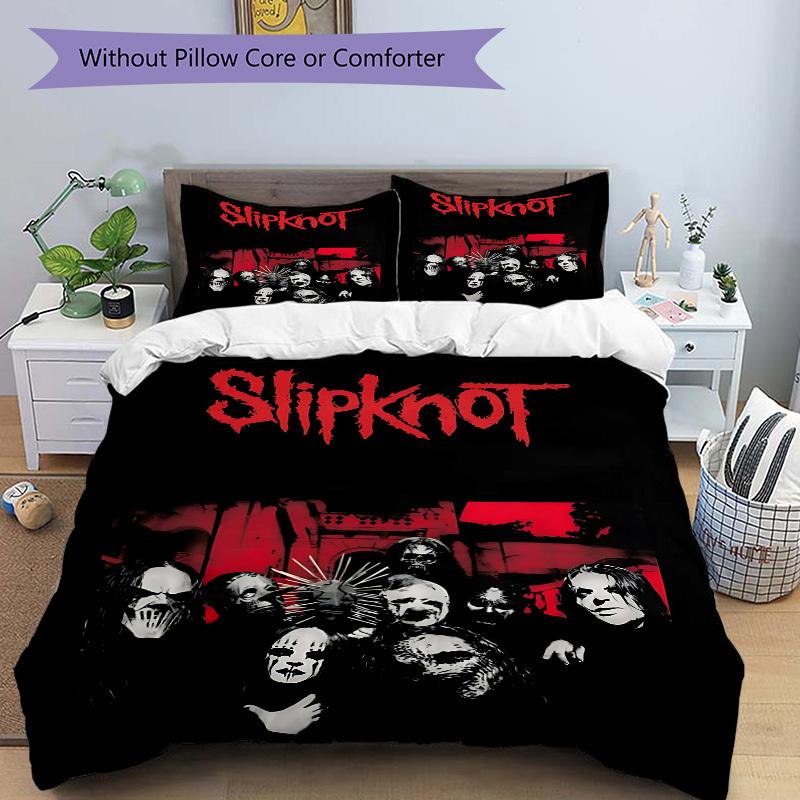 Set Copripiumino 3 Pezzi Band Slipknot - Four Seasons Home High, Copriletto Lavabile in Lavatrice con Federe (Nessun riempimento) yy250909062