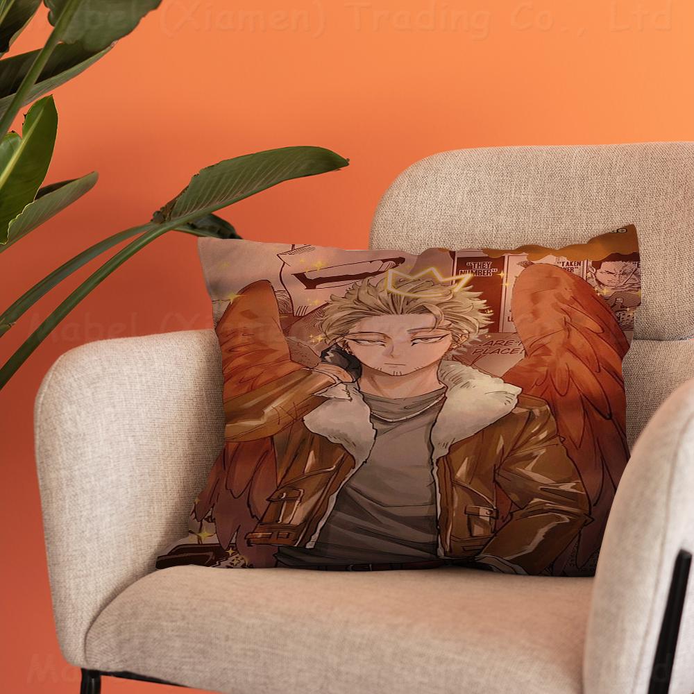Anime My Hero Academia Hawks Cushion Cover Pillow Cover Decor Pillowcase Printed Cushion Case for Couch