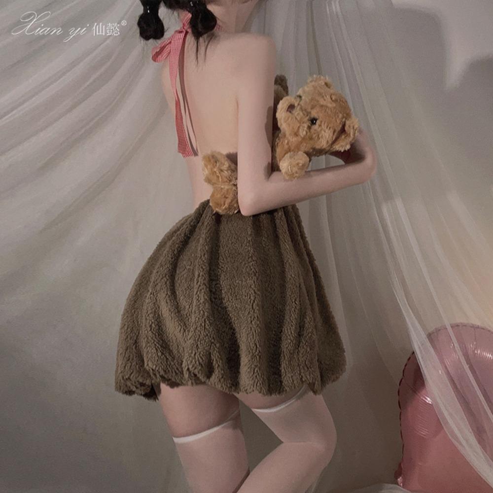 Xianyi Sexy Underwear Plush Backless Uniform Temptation Bear Two-dimensional Cute Maid Bed Free 576