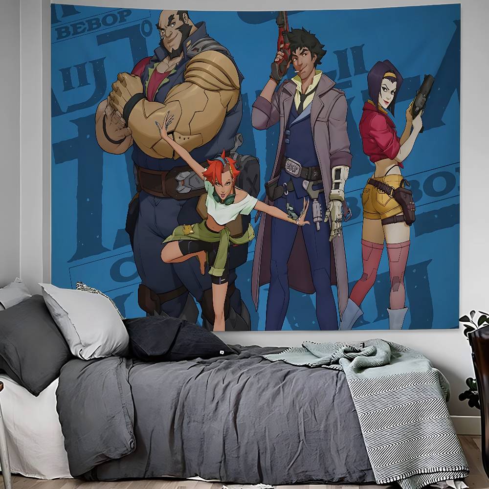 Cowboy Bebop Anime Hanging Bohemian Tapestry Hanging Tarot Hippie Wall Rugs Dorm Home Decor