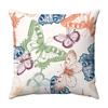 Seamless Watercolor Butterfly Digital Printing Short Plush Pillow Covers for Car Sofa Office Cushion Cover Home Goods 60x60cm