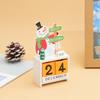 Christmas Wooden Calendar Ornament Countdown Santa Claus Snowman DIY for Tabletop Ornaments Christmas Decoration 2025