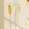 Kitchen Sink Cleaning Tools Wall-Mounted Garbage Clip Tweezers Pipe Hair Cleaning Tool Cute Radish Bathroom Sink Hair Clips