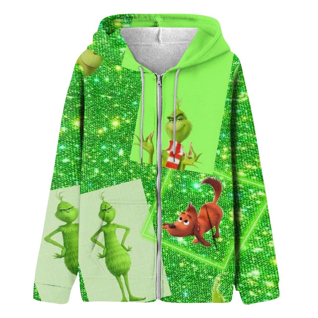Unisex Reißverschluss Pullover Mantel Bedruckter modischer Kapuzenpullover